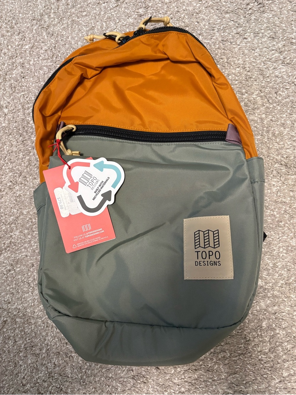Topo Designs Light Pack 18.5 L Backpack - Beetle Spice